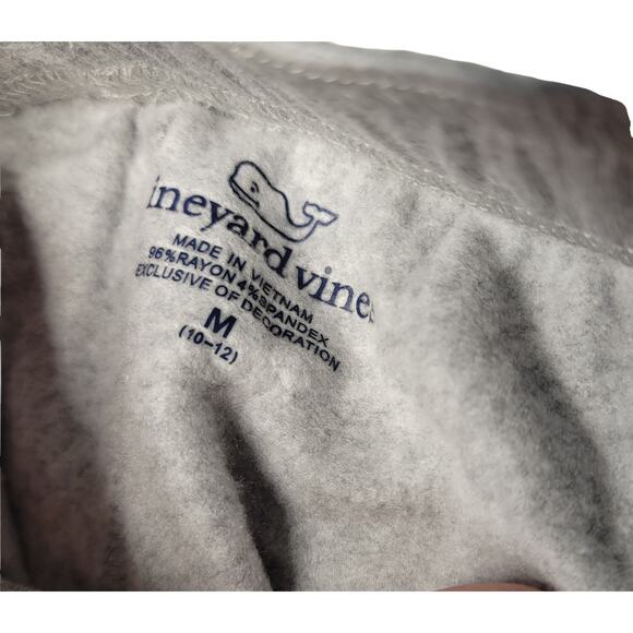 Vineyard Vines Fleece Gray Dreamcloth Stars Stripe 3" Shorts Girls Sz M (10-12) - Picture 4 of 5